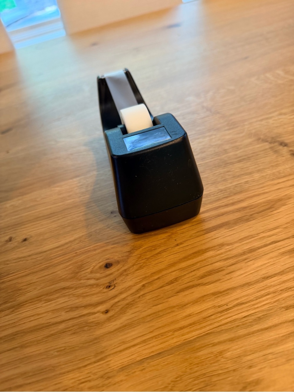 Black Desktop Tape Dispenser with White Roll of tape - Picture 4 of 5